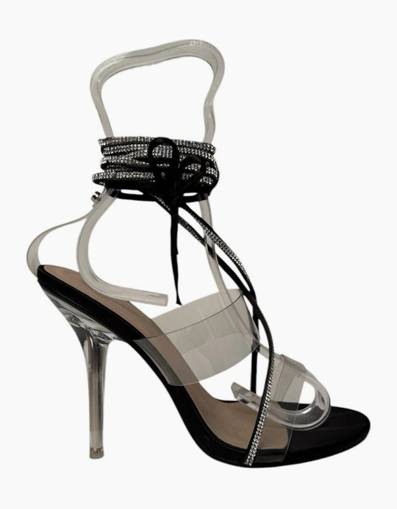 Doub Stiletto Heel Strappy Sandals