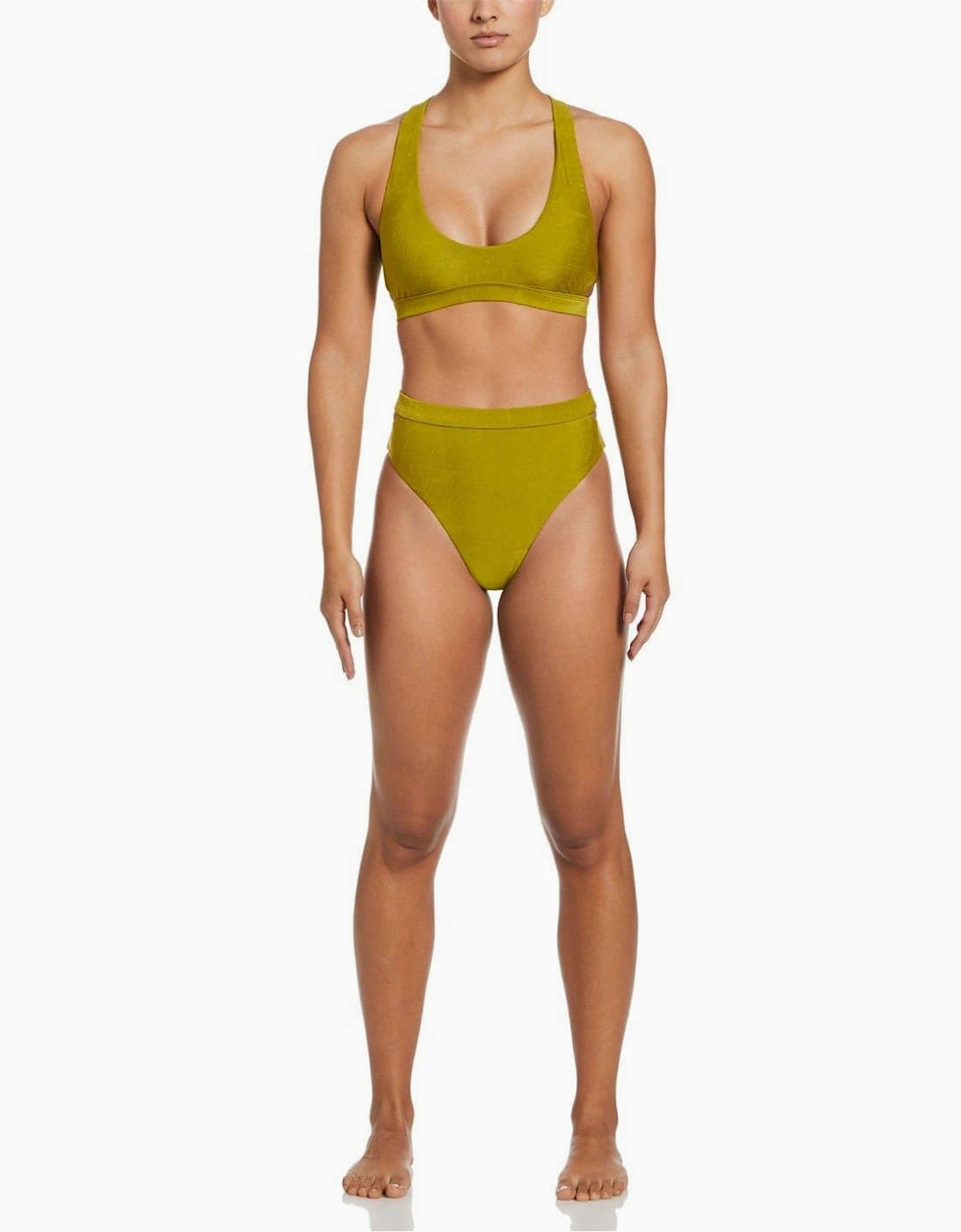 Cut-Out Textured Bikini Bottom