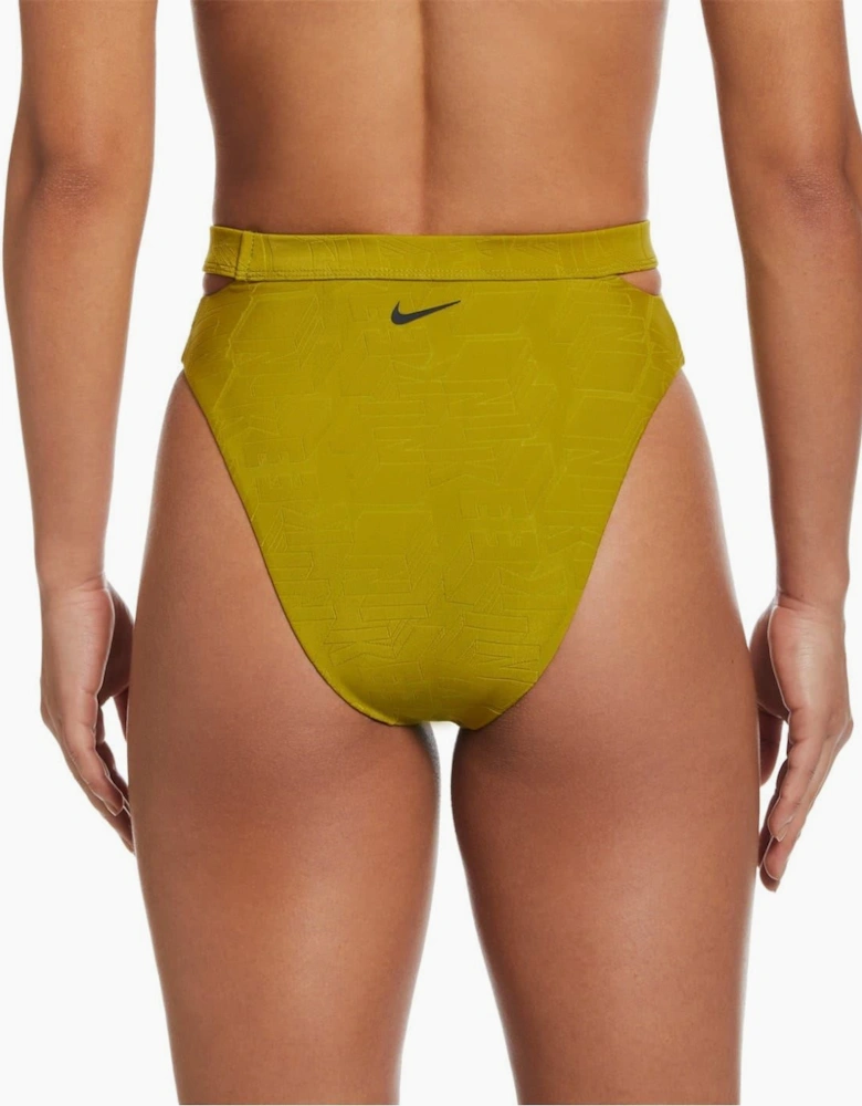 Cut-Out Textured Bikini Bottom