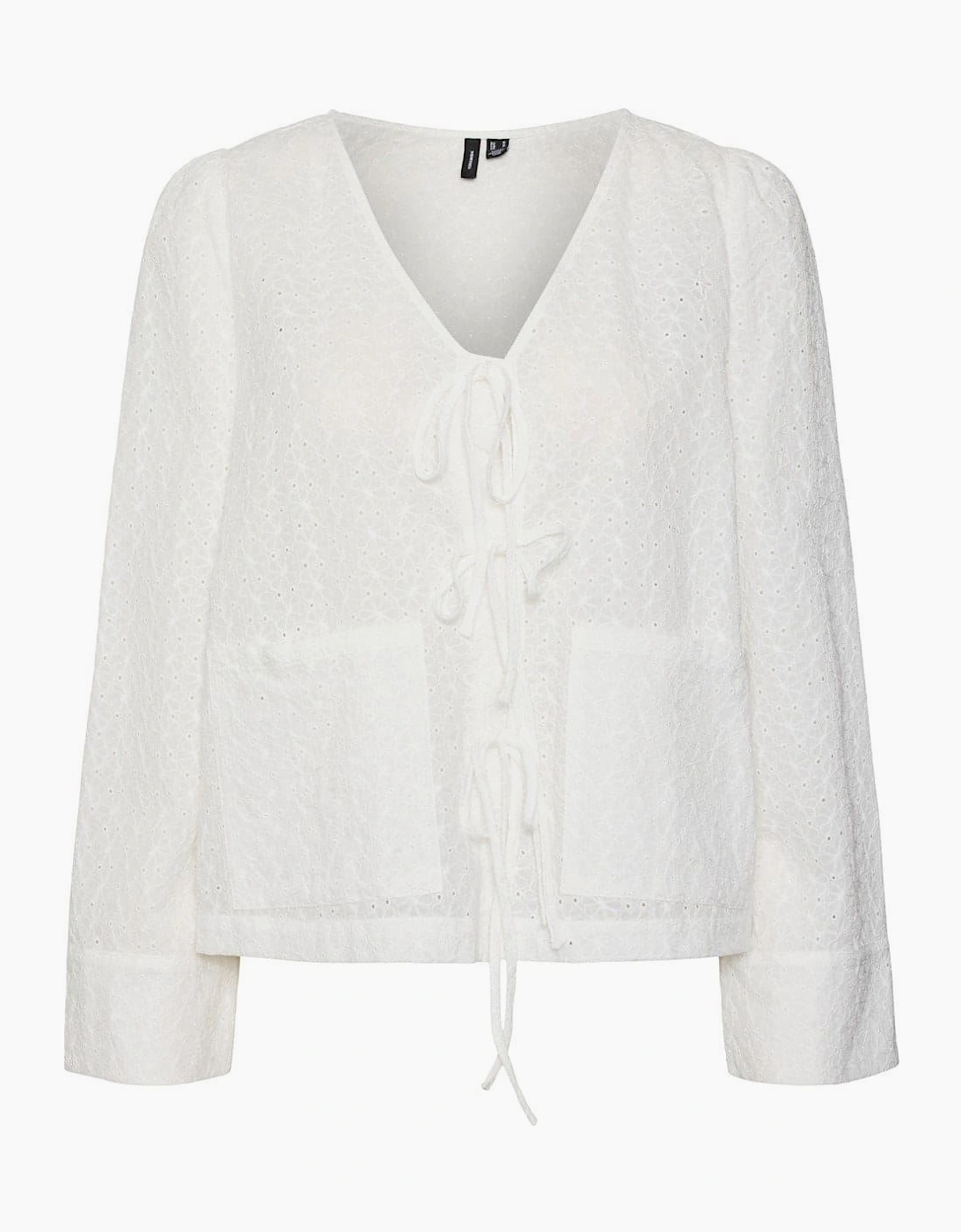 Palma Relaxed Fit Puff Sleeve V-Neck Blouse