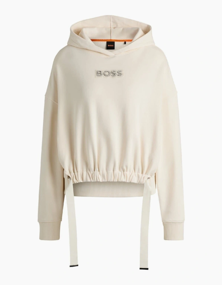 Embroidered Hooded Neck Long Sleeve Polo Shirt