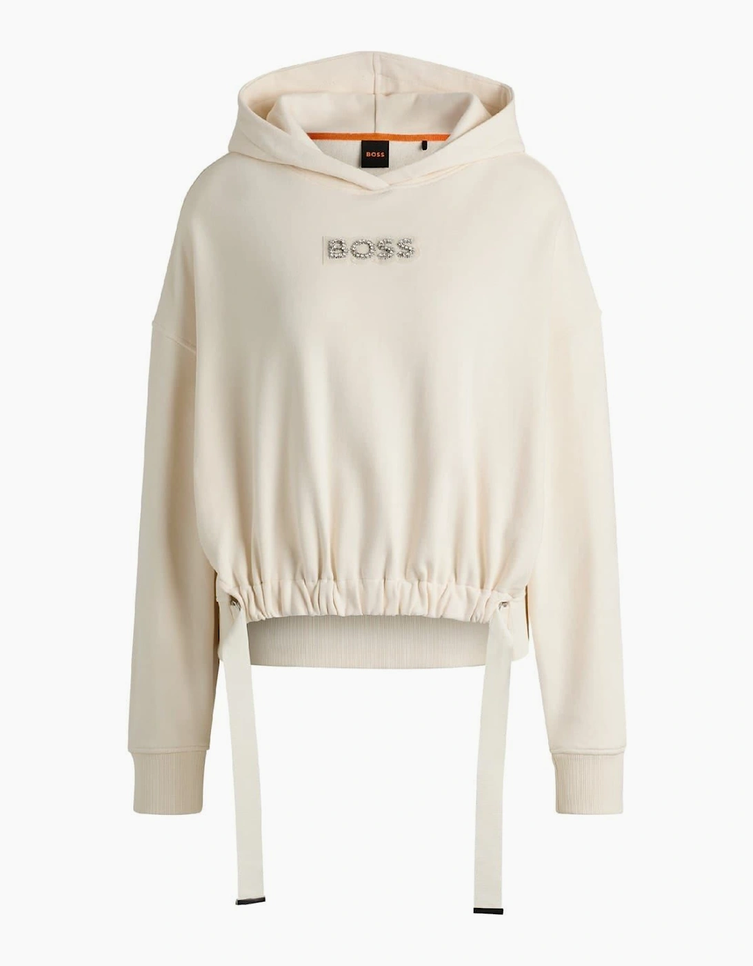 Embroidered Hooded Neck Long Sleeve Polo Shirt