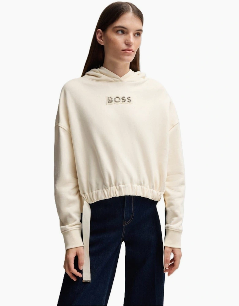 Embroidered Hooded Neck Long Sleeve Polo Shirt