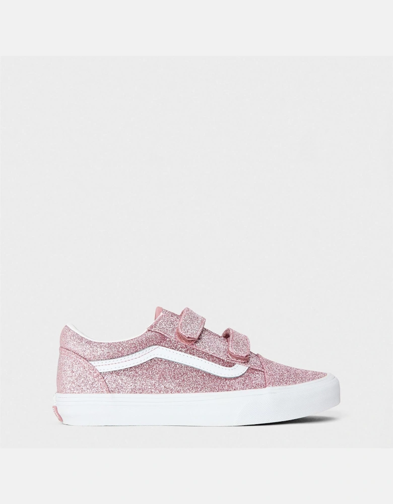 Kids Old Skool Glitter Canvas Low Top Sneakers