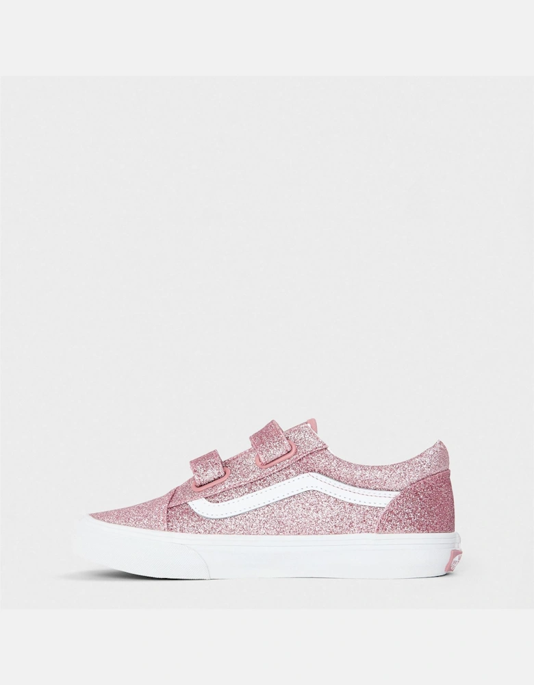 Kids Old Skool Glitter Canvas Low Top Sneakers
