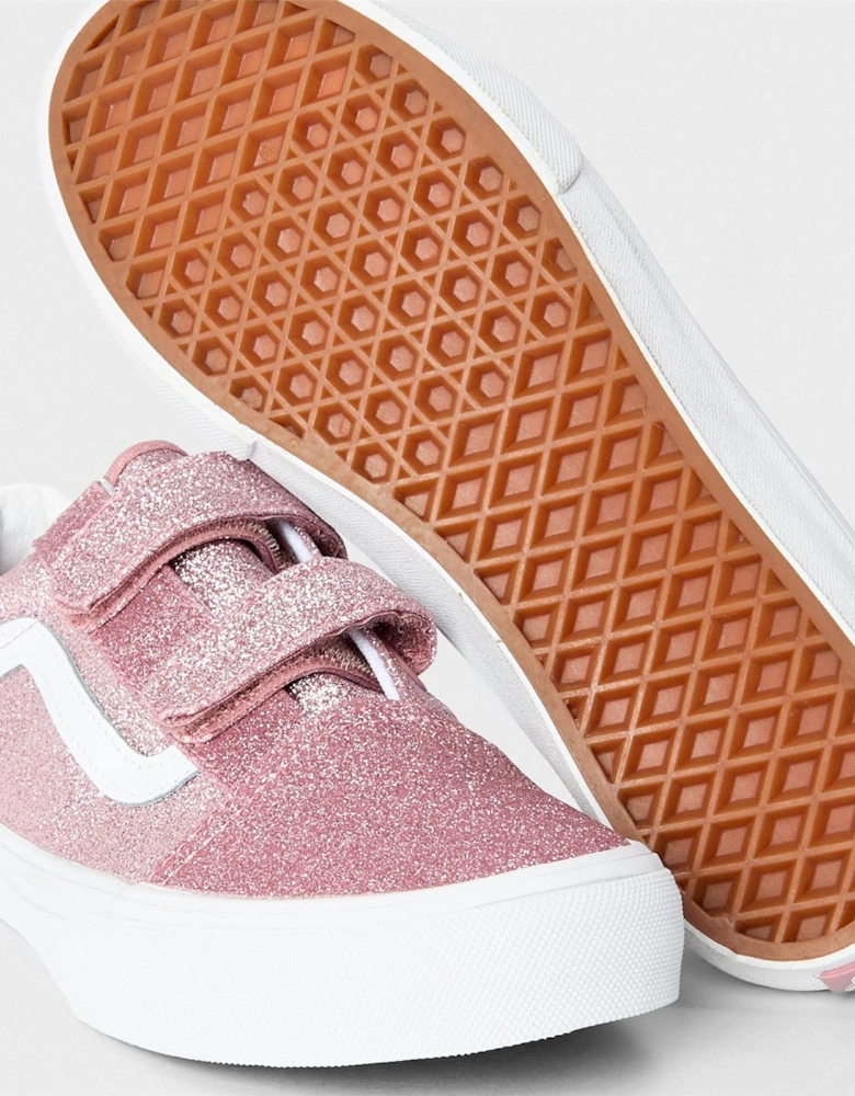Kids Old Skool Glitter Canvas Low Top Sneakers