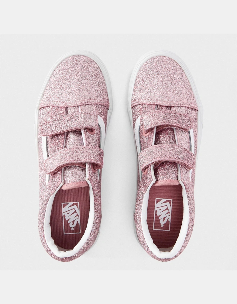 Kids Old Skool Glitter Canvas Low Top Sneakers