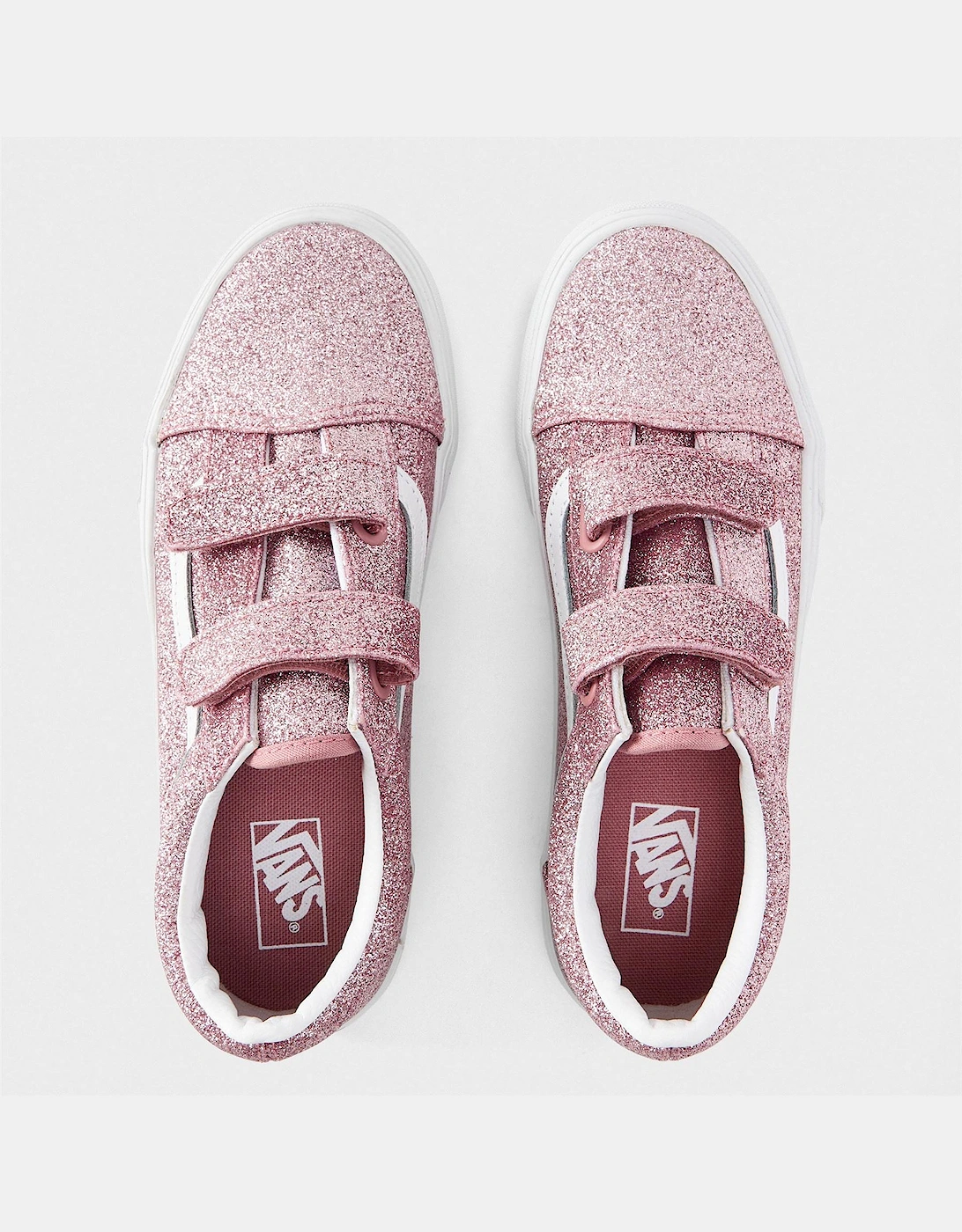 Kids Old Skool Glitter Canvas Low Top Sneakers