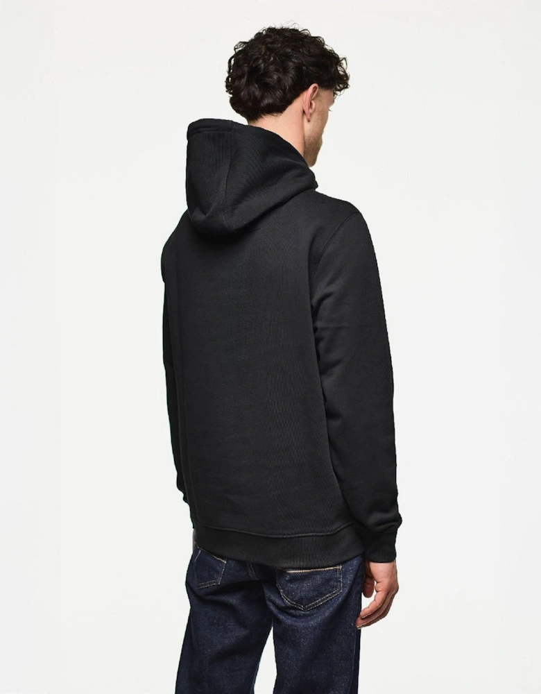 Hooded Neck Ribbed Collar Long Sleeve Sweatshirt