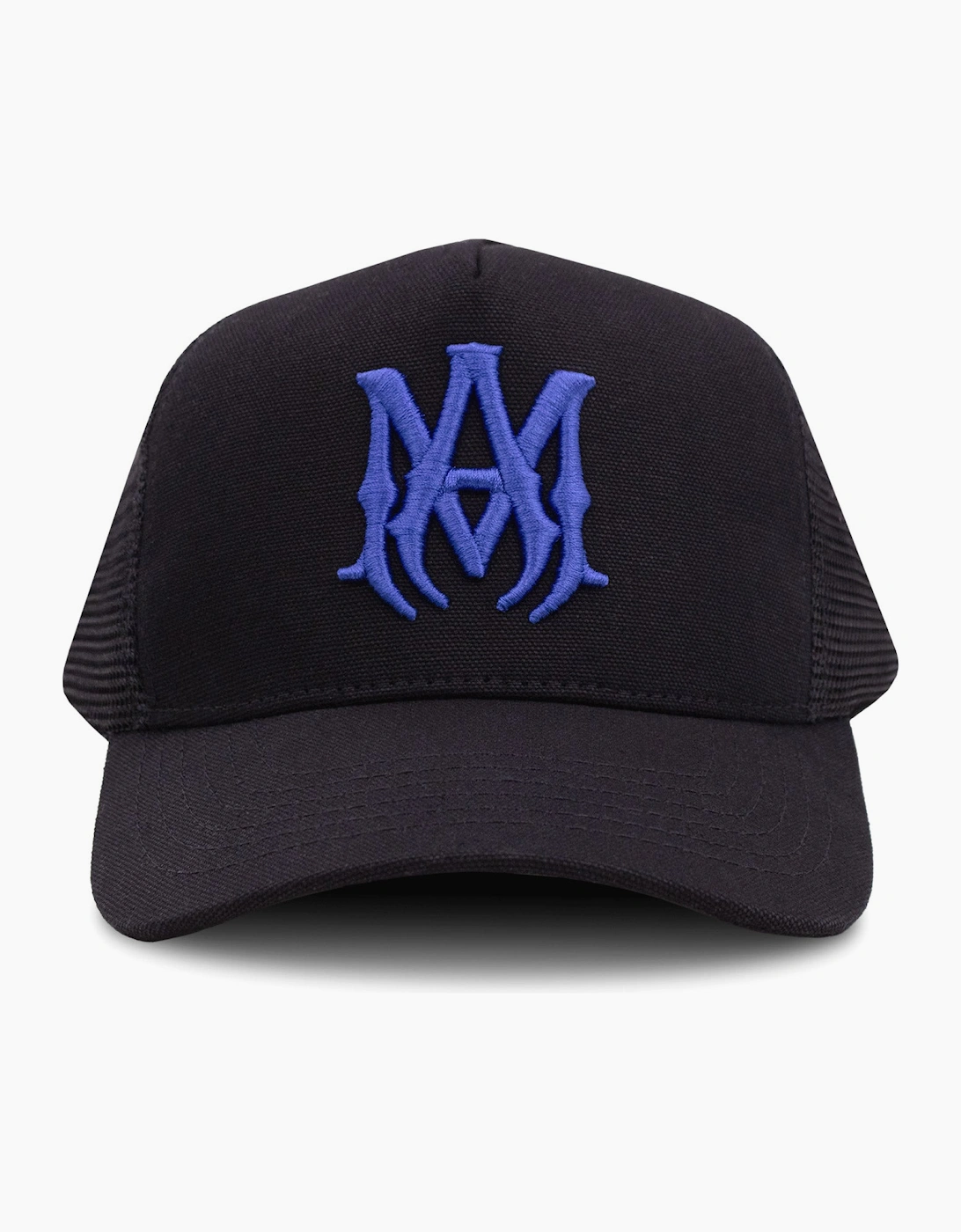 Amiri MA Logo Trucker Hat Black/Blue