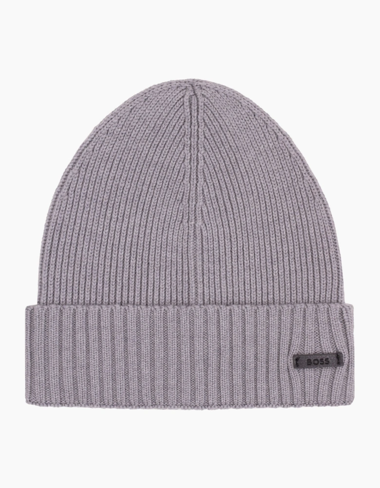 Hugo Boss Fati Rib Knit Wool Beanie Grey 041