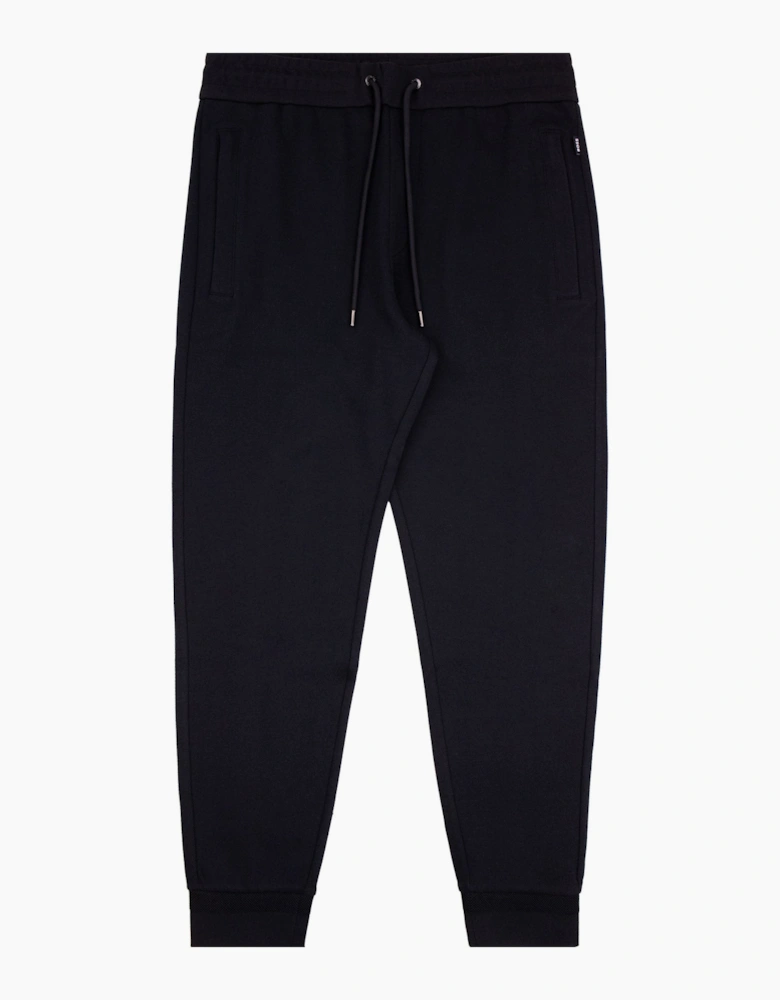 Hugo Boss H-Lemont 101 Stretch Cotton Cuffed Hems Tracksuit Bottom Black 001