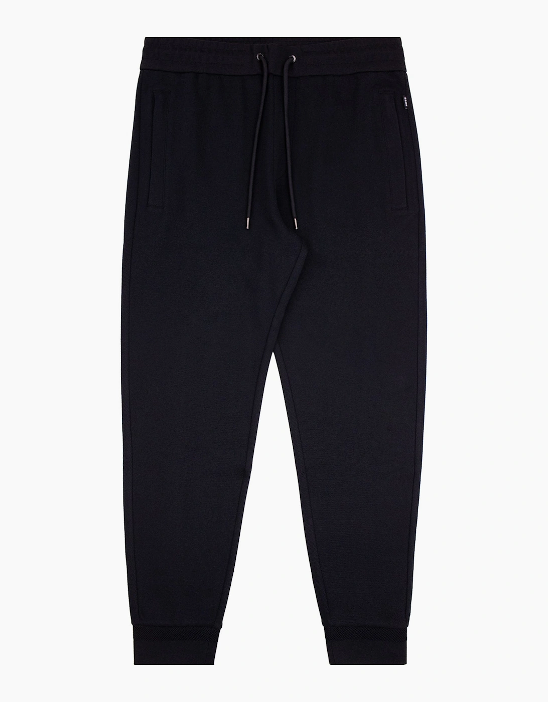 Hugo Boss H-Lemont 101 Stretch Cotton Cuffed Hems Tracksuit Bottom Black 001