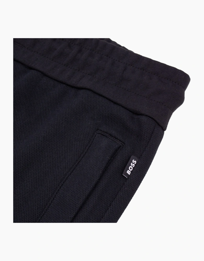 Hugo Boss H-Lemont 101 Stretch Cotton Cuffed Hems Tracksuit Bottom Black 001