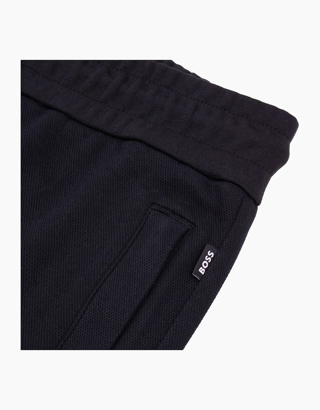 Hugo Boss H-Lemont 101 Stretch Cotton Cuffed Hems Tracksuit Bottom Black 001