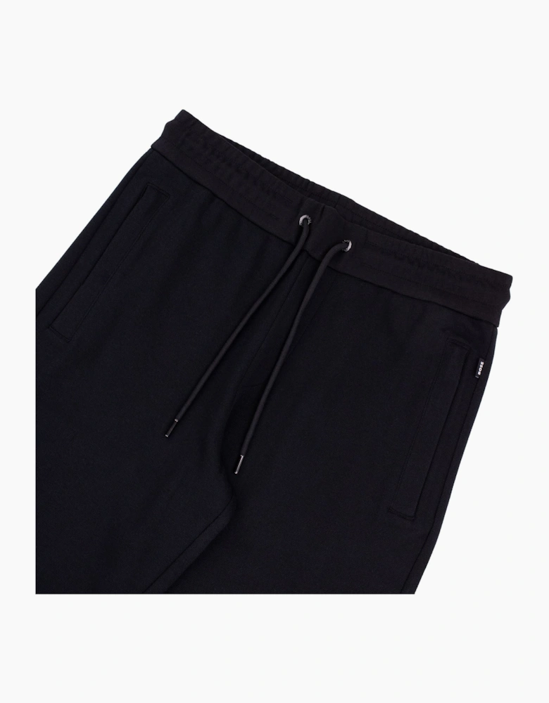 Hugo Boss H-Lemont 101 Stretch Cotton Cuffed Hems Tracksuit Bottom Black 001