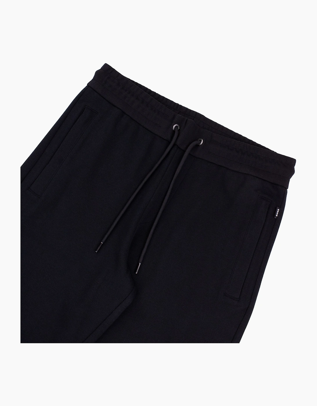 Hugo Boss H-Lemont 101 Stretch Cotton Cuffed Hems Tracksuit Bottom Black 001