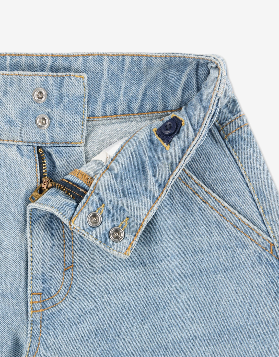 Levi's Girls High Rise Baggy with Braiding Jeans in Blue