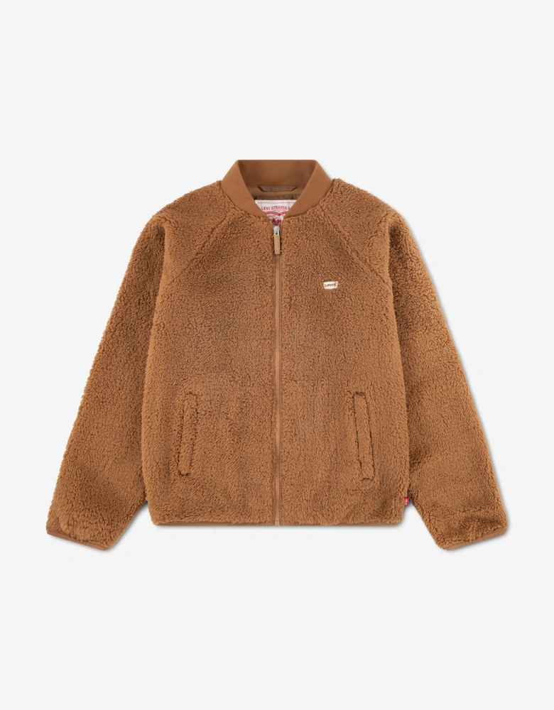 Levi's Boys Light Weight Sherpa Jacket in Brown