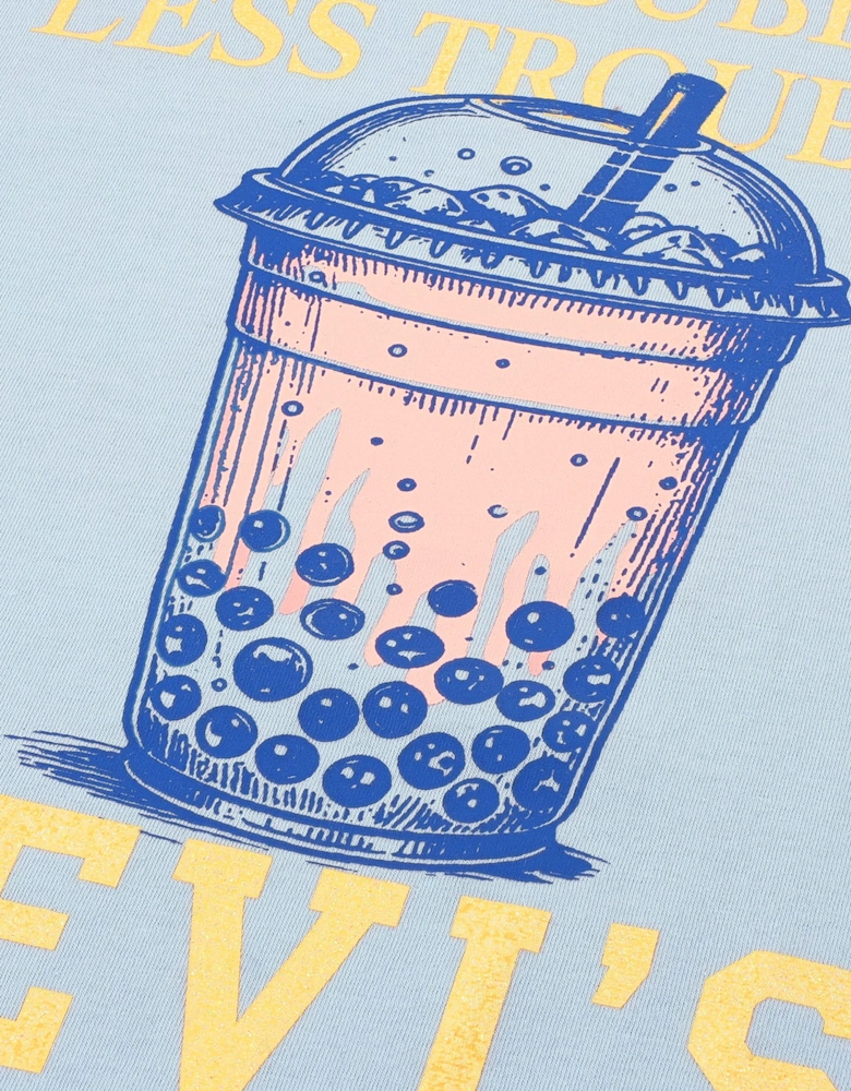 Levi's Girls Boba Oversized T-Shirt in Blue