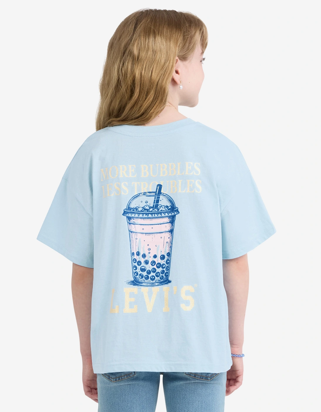 Levi's Girls Boba Oversized T-Shirt in Blue
