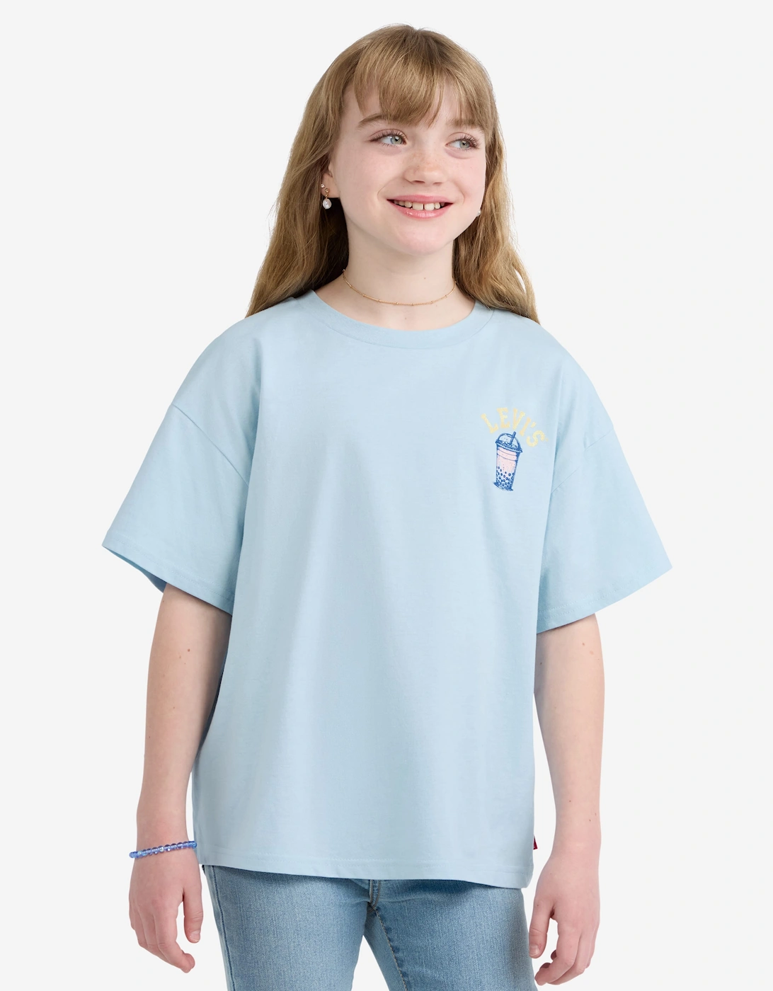 Levi's Girls Boba Oversized T-Shirt in Blue