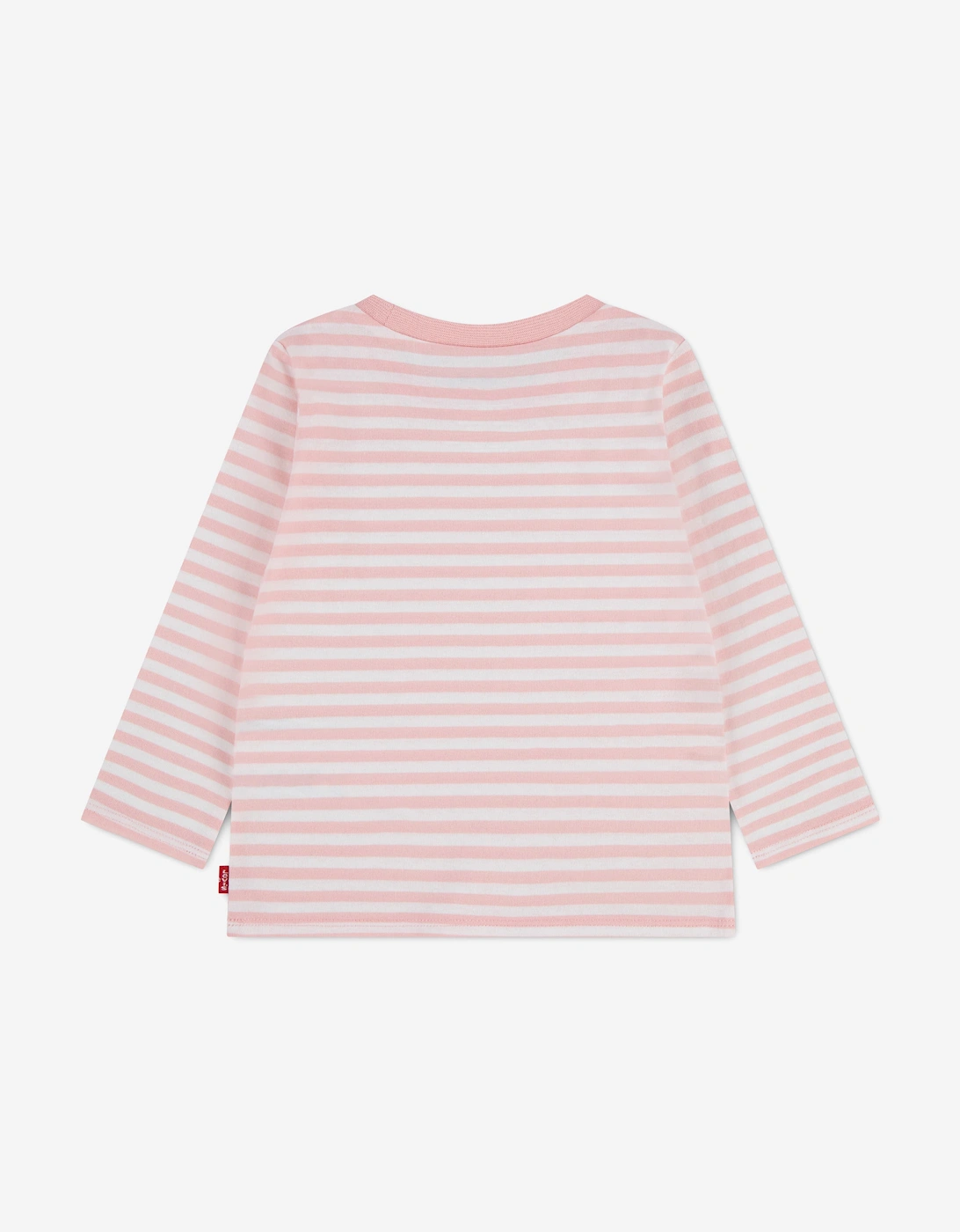 Levi's Baby Girls Striped Long Sleeve T-Shirt in Pink