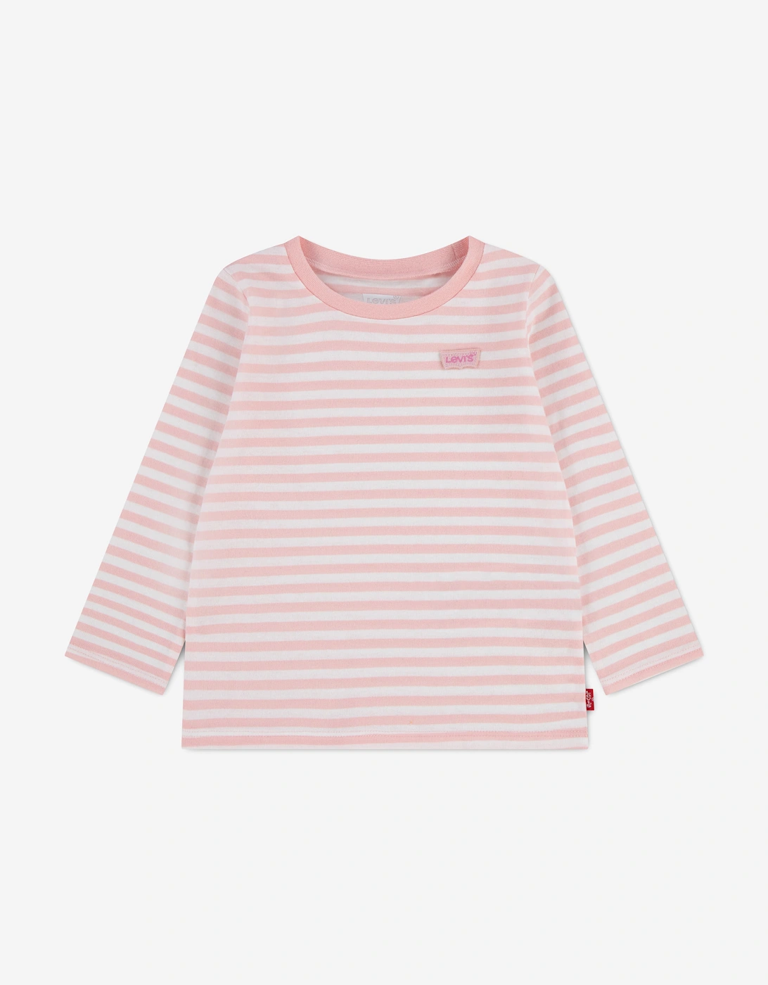 Levi's Baby Girls Striped Long Sleeve T-Shirt in Pink