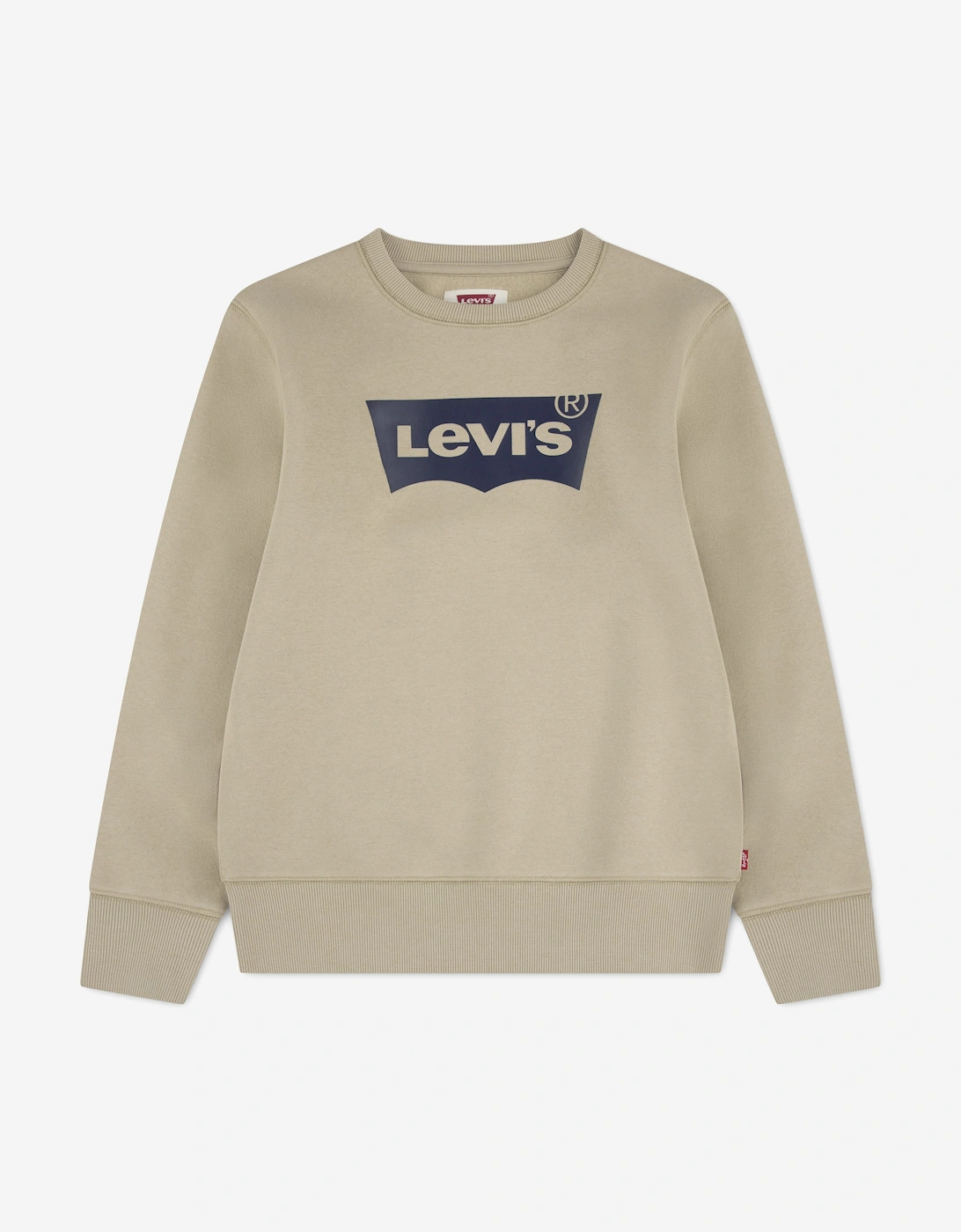 Levi's Boys Batwing Crewneck Sweatshirt in Beige