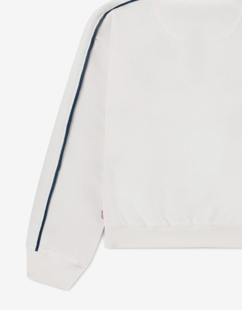 Levi's Girls Meet and Greet Half Zip Sweatshirt in White