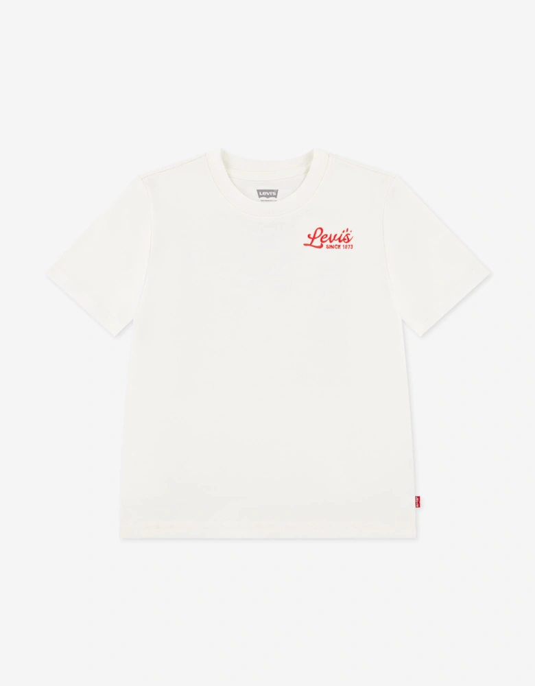 Levi's Boys Pizza Loving Bear T-Shirt in Ivory