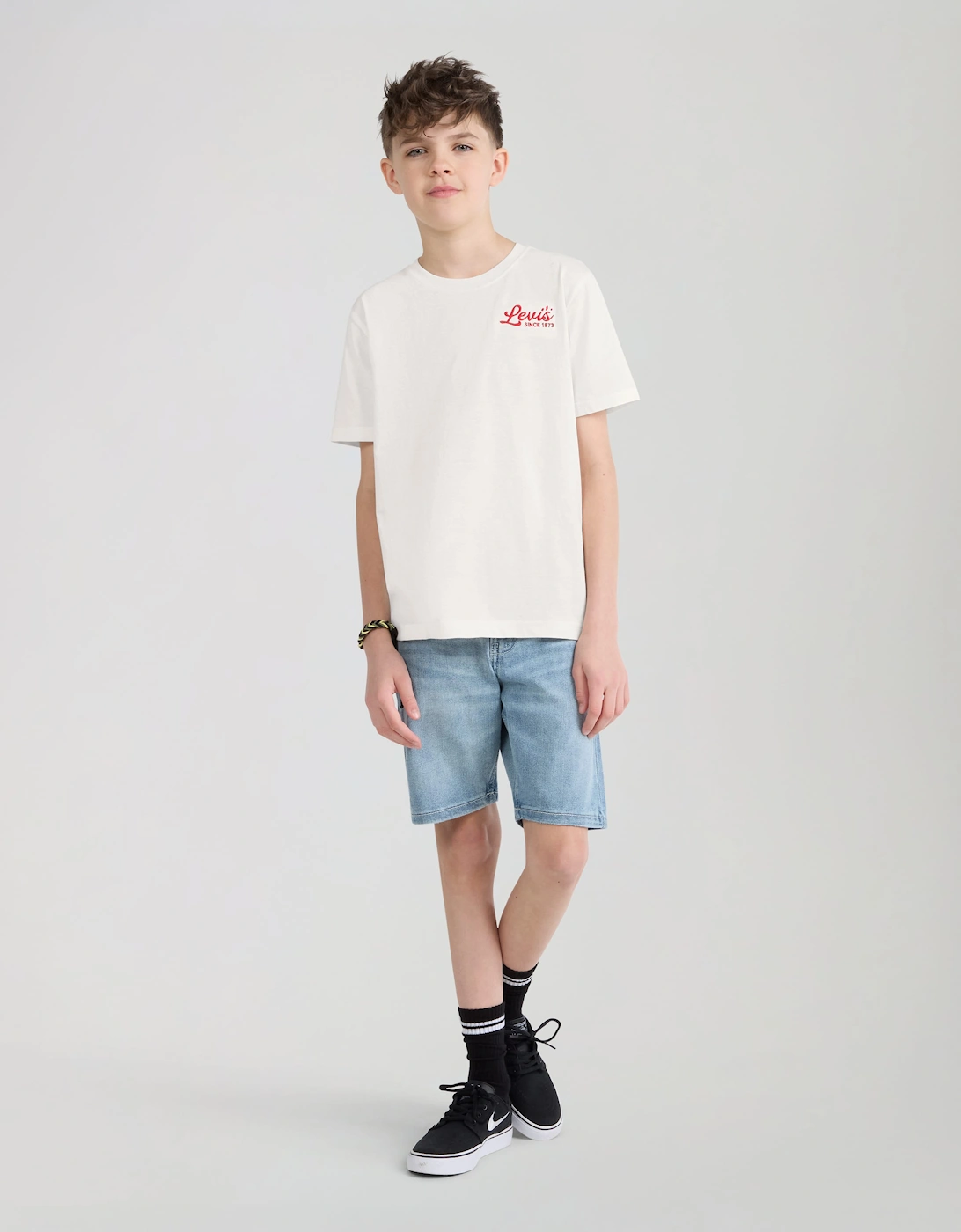 Levi's Boys Pizza Loving Bear T-Shirt in Ivory