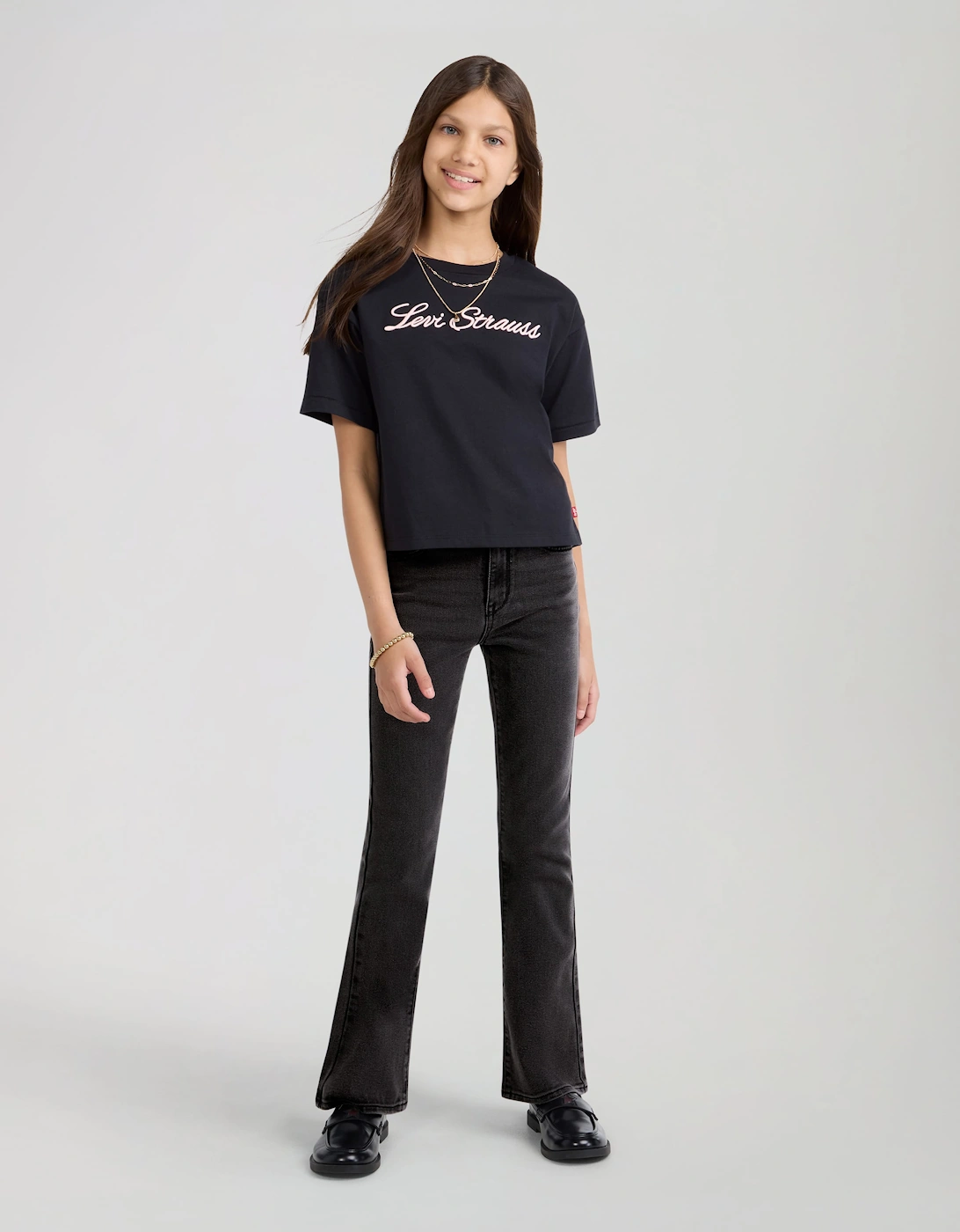 Levi's Girls 726 High Rise Flared Jeans in Blue