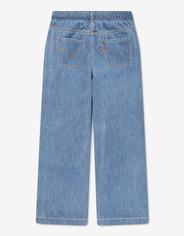 Levi's Girls Luxe Denim High Rise Baggy Jeans in Blue