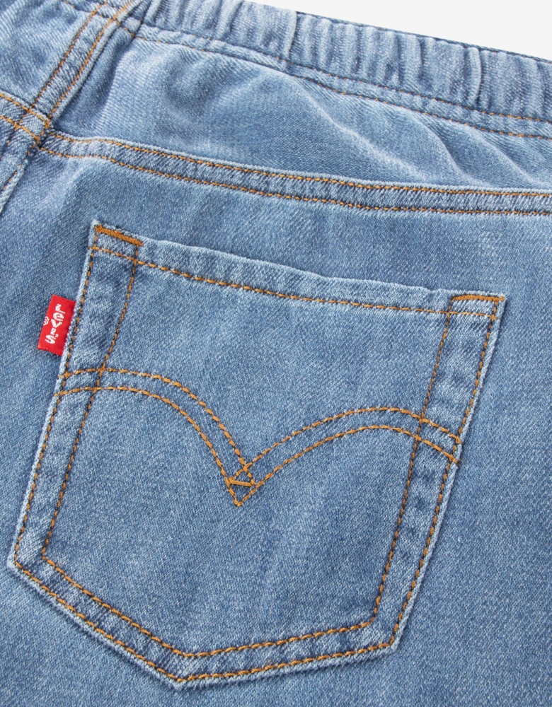 Levi's Girls Luxe Denim High Rise Baggy Jeans in Blue