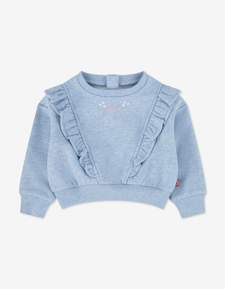 Levi's Baby Girls Ruffled Crew Tracksuit in Blue