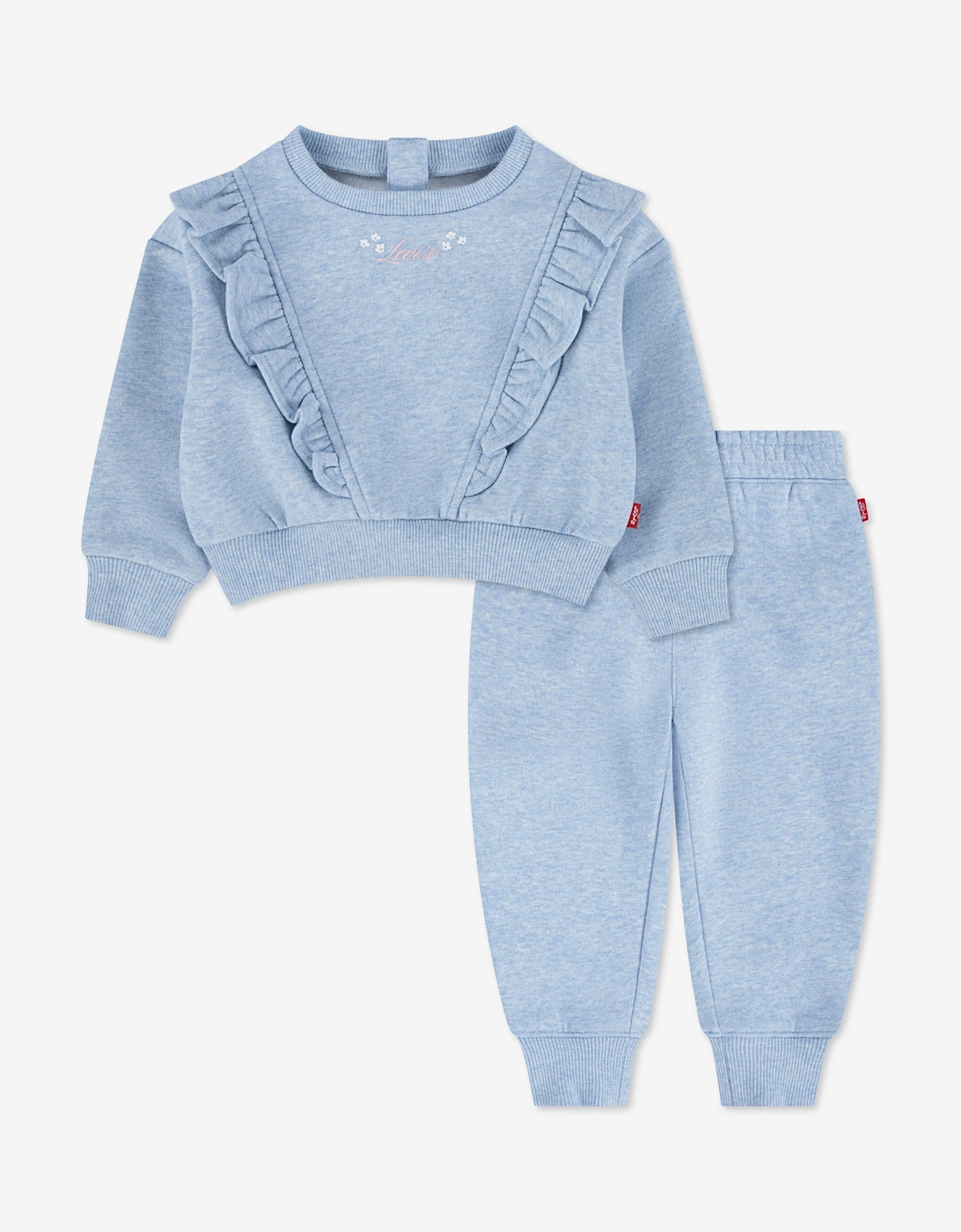 Levi's Baby Girls Ruffled Crew Tracksuit in Blue