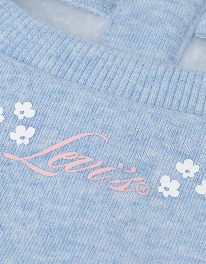 Levi's Baby Girls Ruffled Crew Tracksuit in Blue