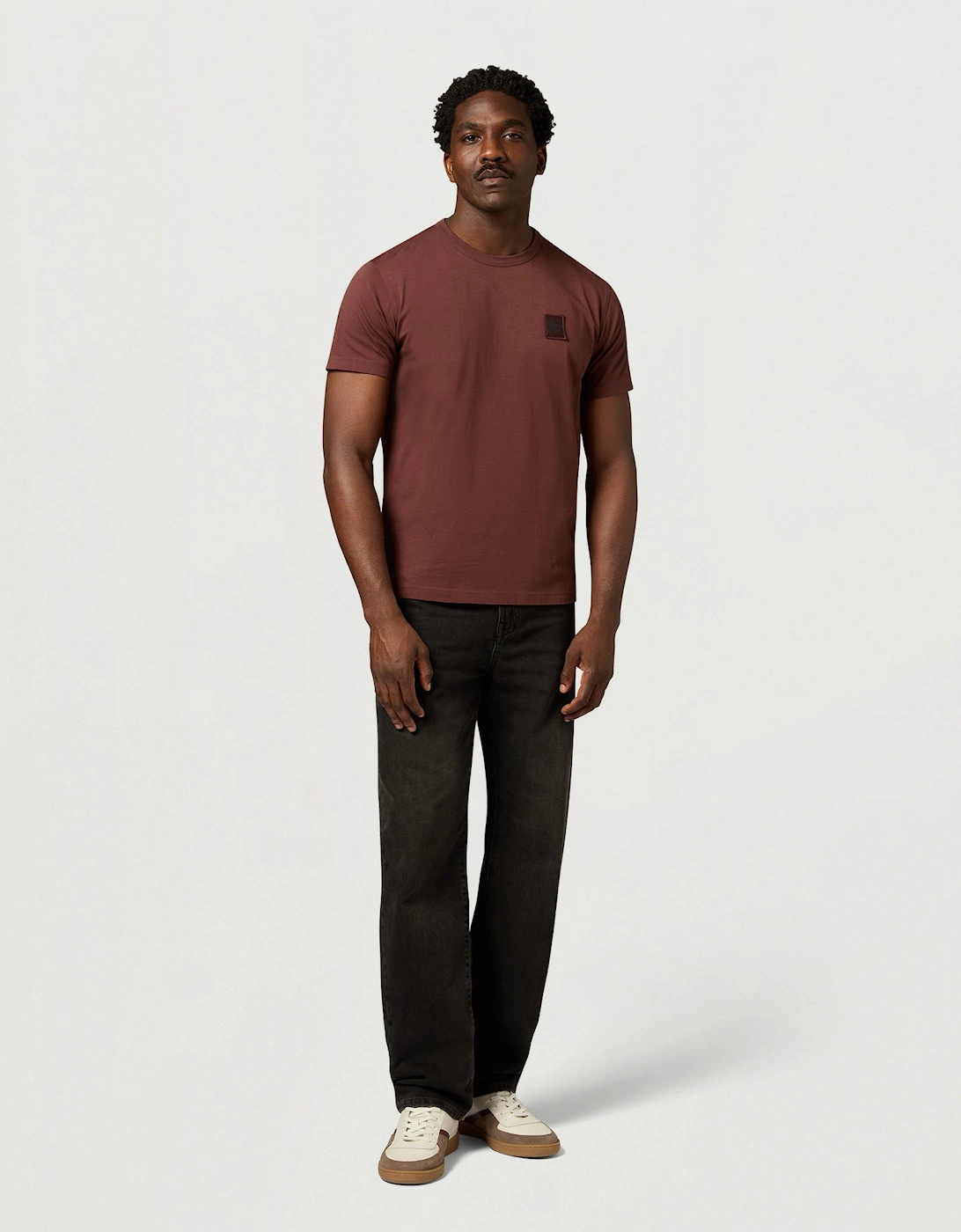 Belstaff Men's Red/Purple Icon Logo T-Shirt - Oxblood - Size 40