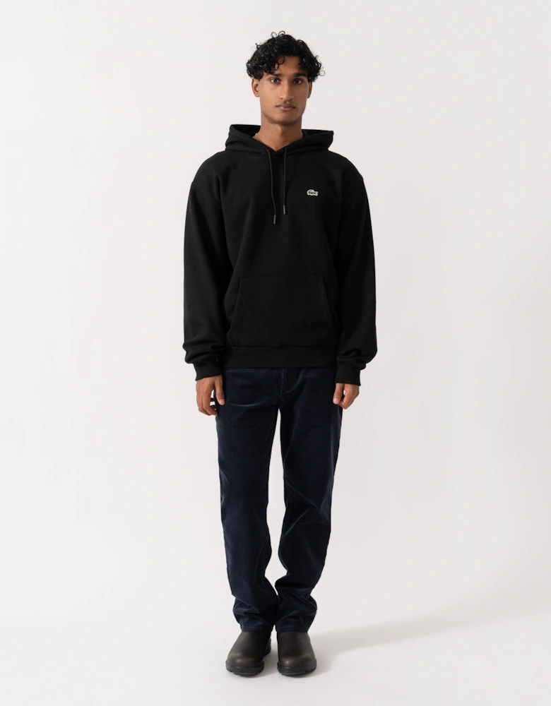 Lacoste Fleece Mens Classic Fit Hoodie - Black 031