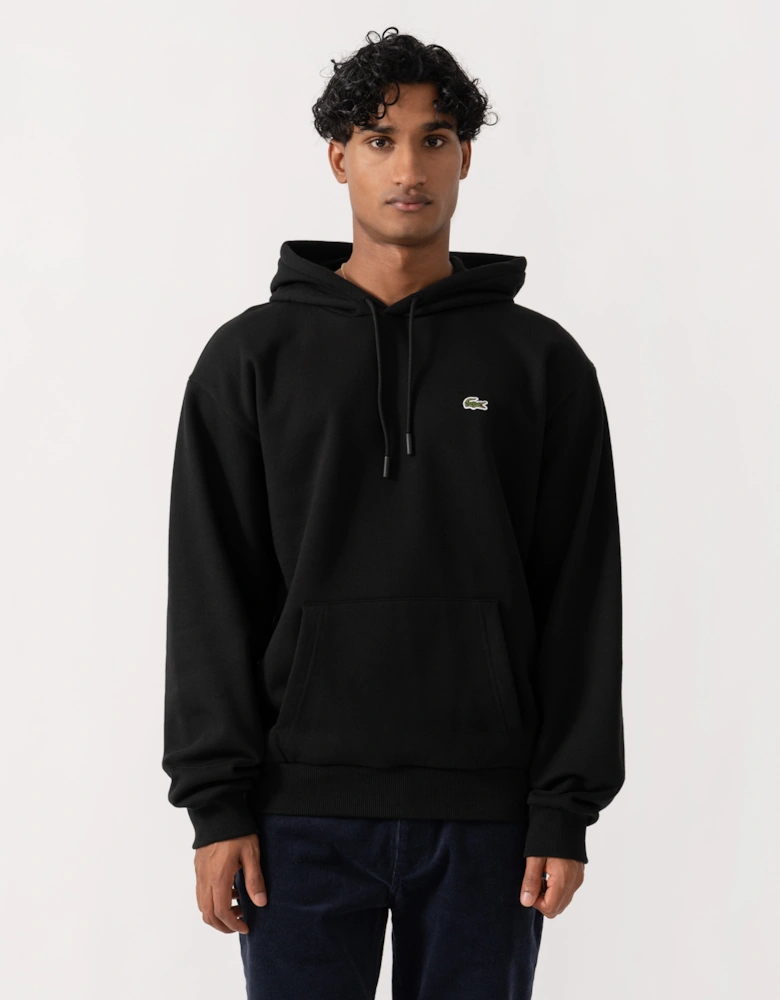 Lacoste Fleece Mens Classic Fit Hoodie - Black 031