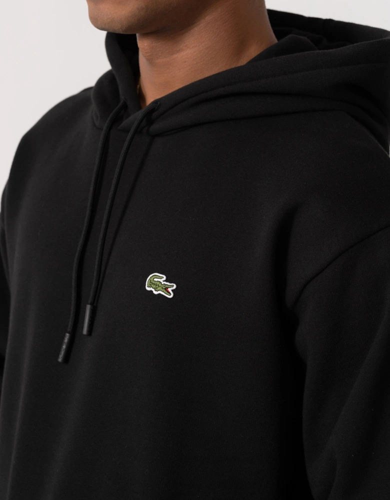 Lacoste Fleece Mens Classic Fit Hoodie - Black 031