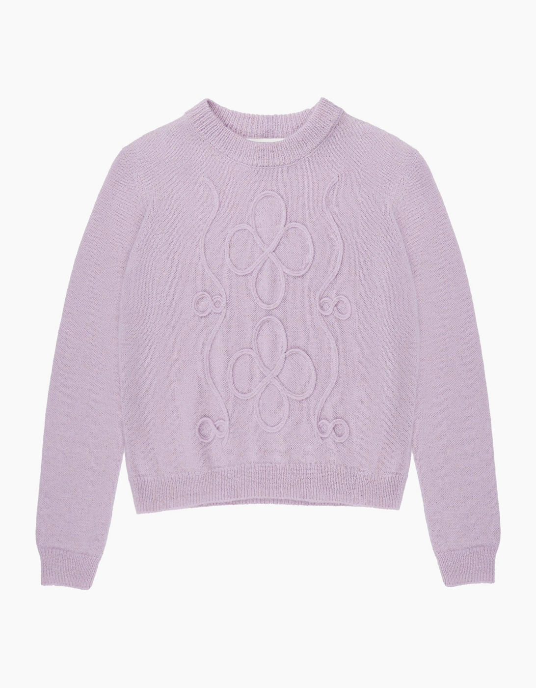 Lilac Applique Knit Jumper with Alpaca