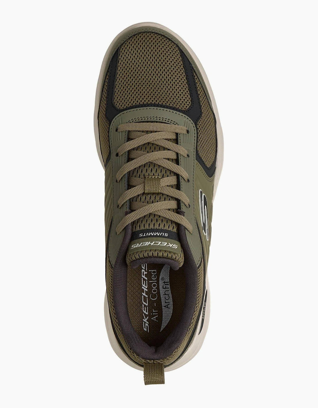 Skechers Arch Fit Summits Leege Leather Men's Olive Leather/Pu/Mesh Trainers