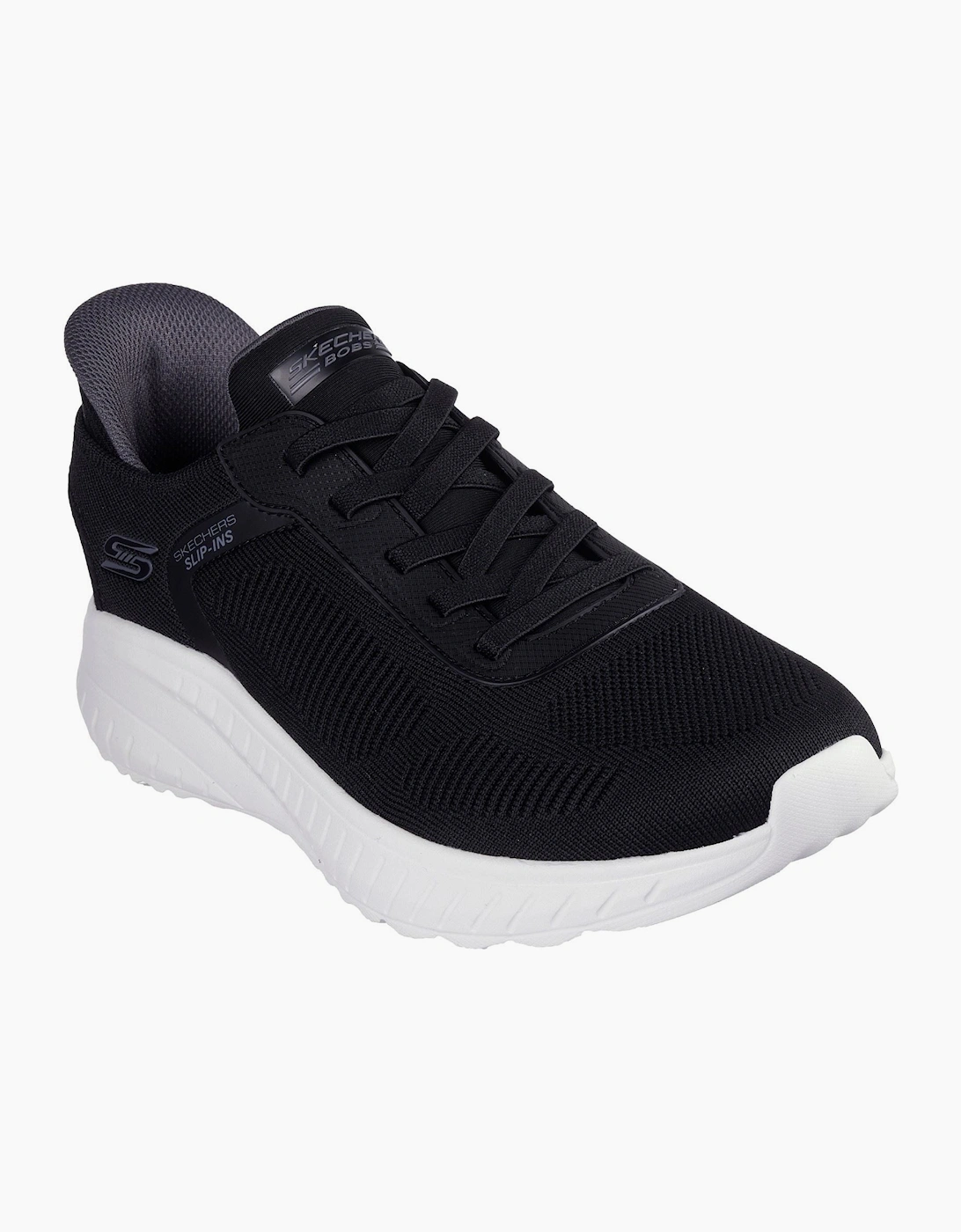 Skechers BOBS Sport Squad Chaos Solid Step Textile Men's BLACK Trainers