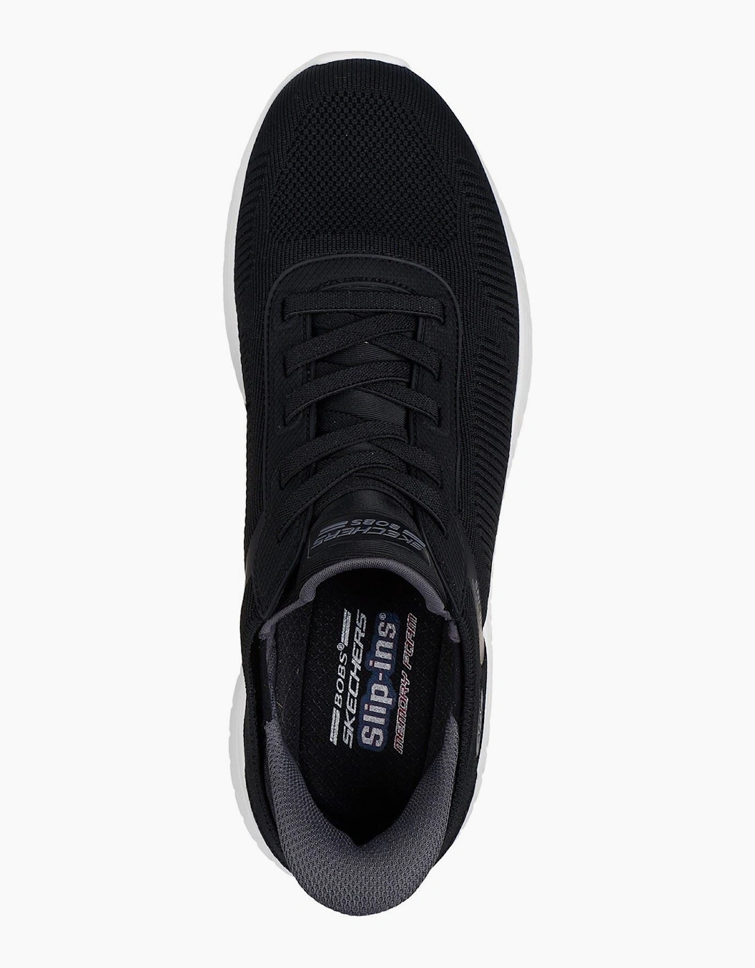 Skechers BOBS Sport Squad Chaos Solid Step Textile Men's BLACK Trainers