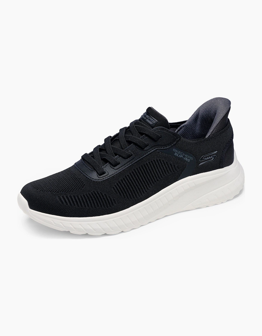 Skechers BOBS Sport Squad Chaos Solid Step Textile Men's BLACK Trainers