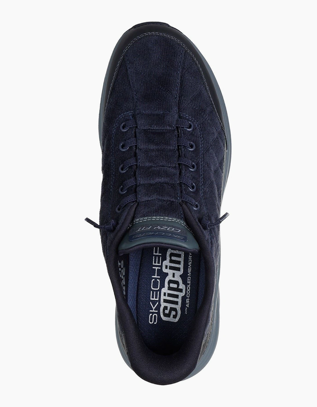 Skechers Contour Foam Cordelux Textile Men's Navy Cozycord/Pu Trainers