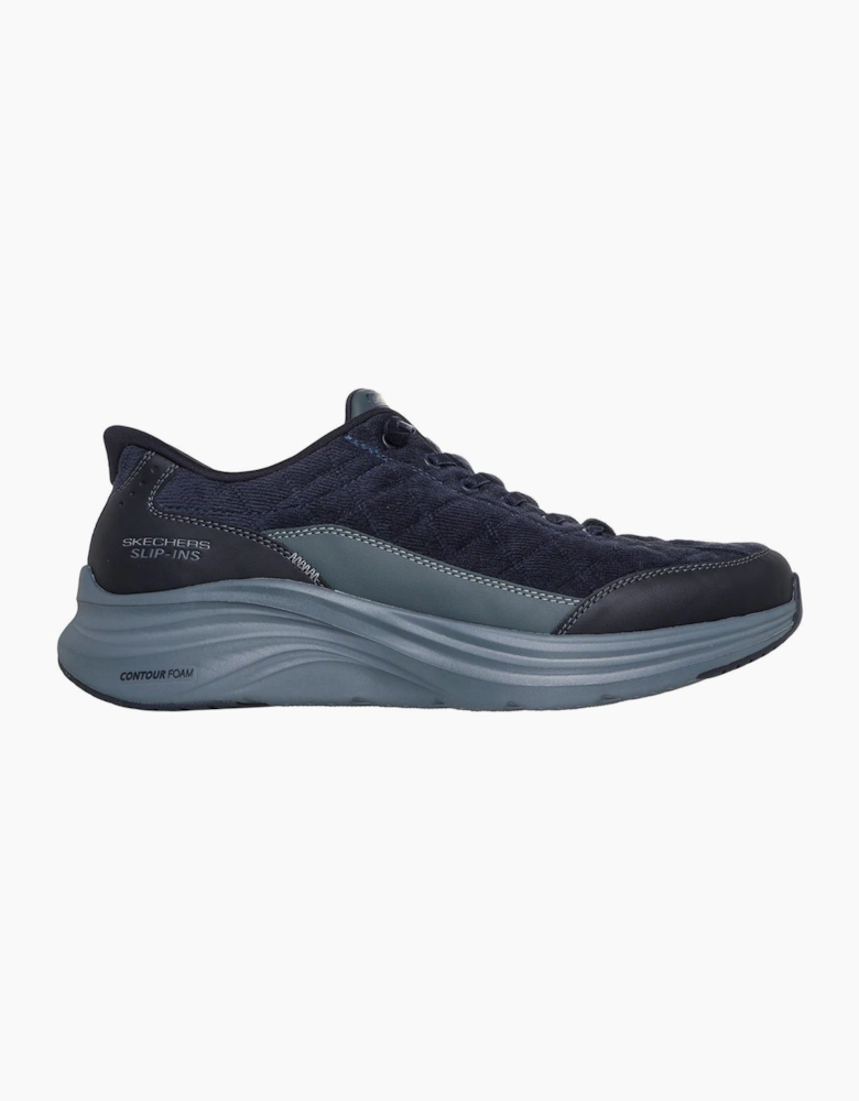 Skechers Contour Foam Cordelux Textile Men's Navy Cozycord/Pu Trainers