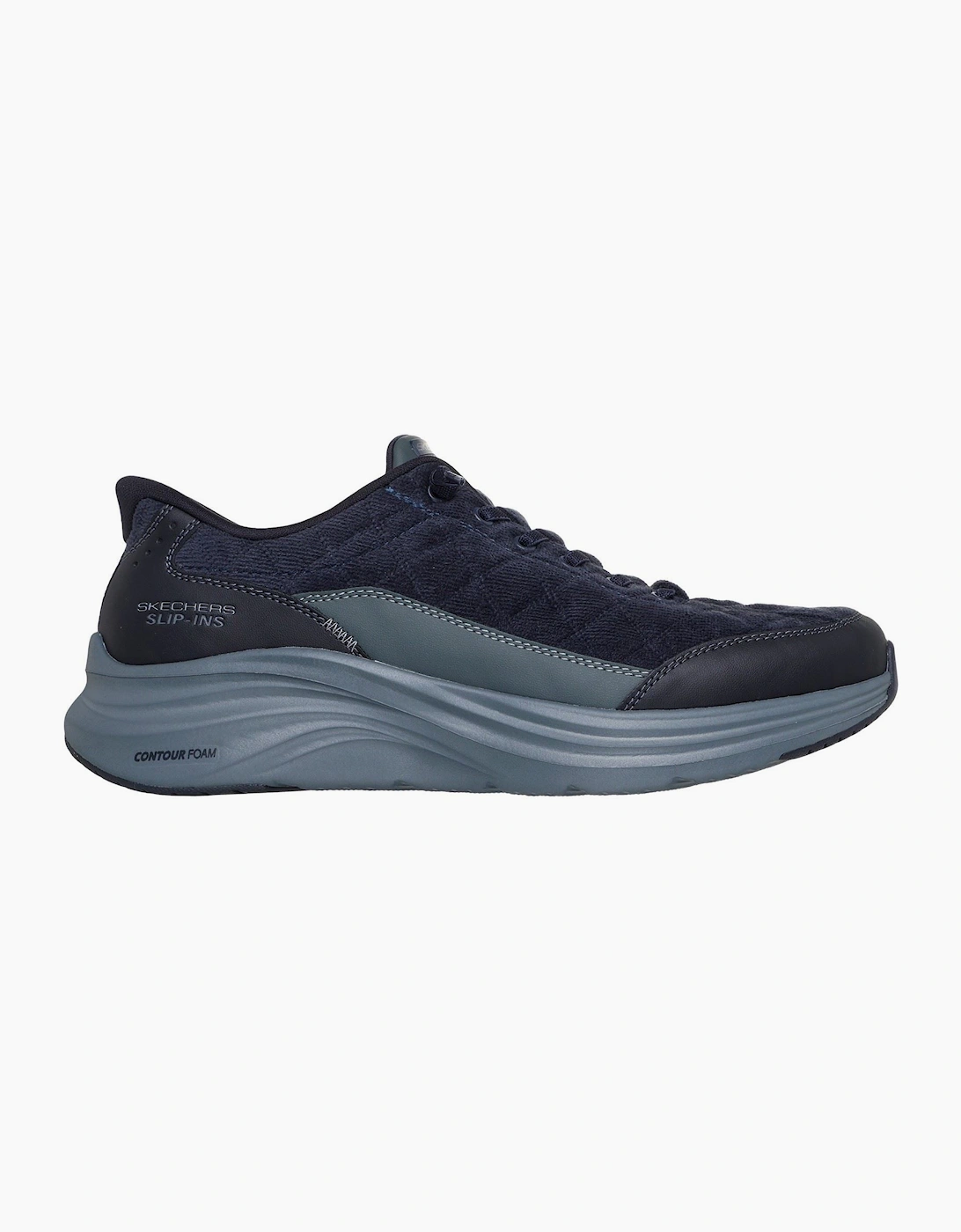Skechers Contour Foam Cordelux Textile Men's Navy Cozycord/Pu Trainers